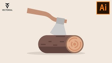 Stump with axe tutorial in Adobe Illustrator 2020