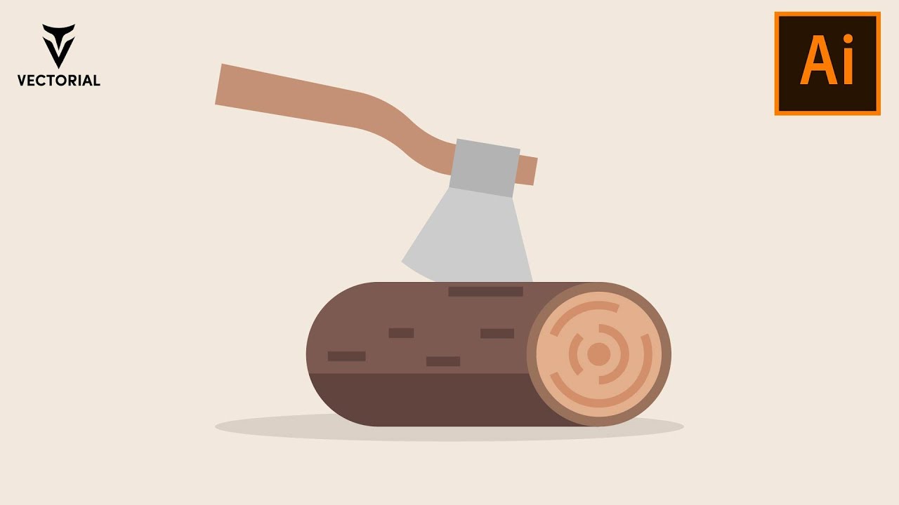 Stump with axe tutorial in Adobe Illustrator 2020 - YouTube