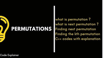 Permutation || next_permutation || finding kth permutation || code explanation