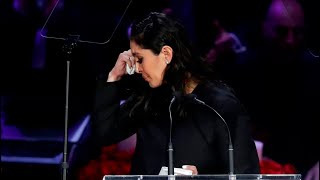 Vanessa Bryant pays emotional tribute to Kobe, Gianna at LA memorial