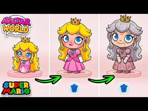 EASY! EVOLUTION of PRINCESS PEACH to OLD GRANDMA in Avatar World! 👑👵