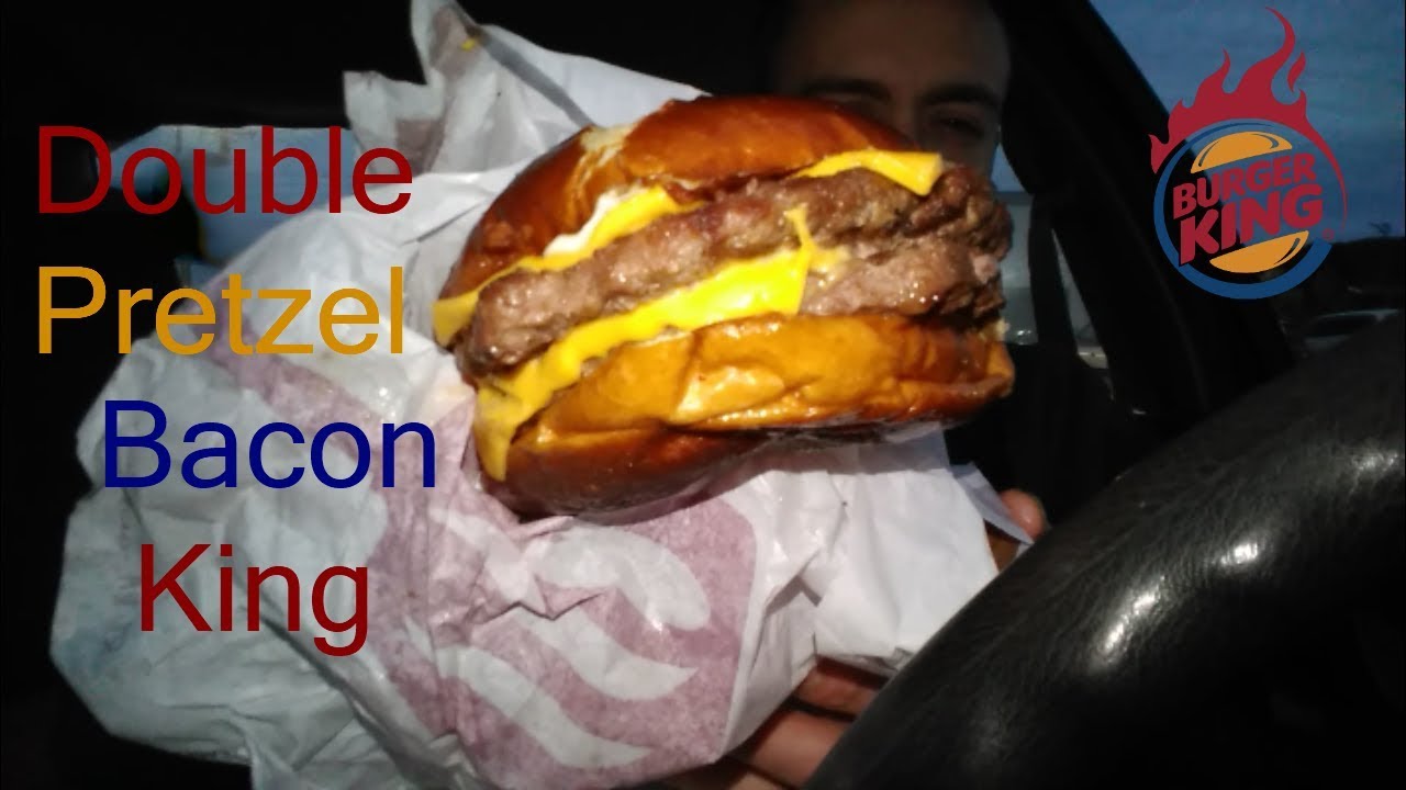 Burger King Double Pretzel Bacon King Review YouTube
