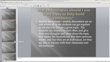 building a community in the online classroom