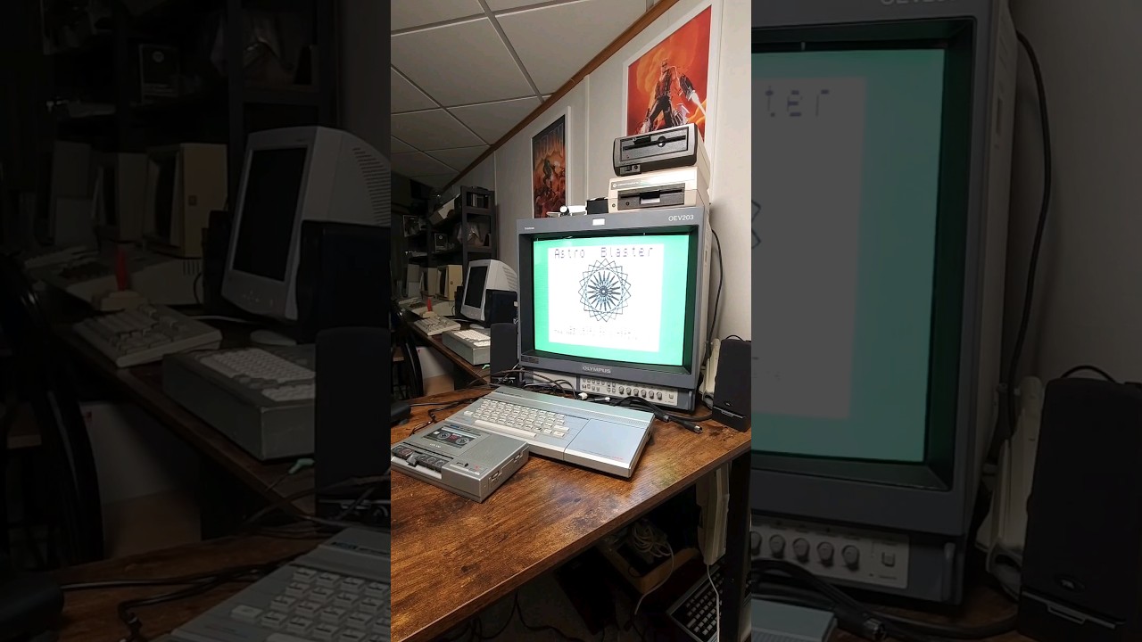 Playing Astro Blaster on a Timex Sinclair 2068 from 1983 