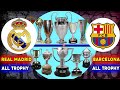 🏆Real Madrid Vs Barcelona Head To Head All Trophies 🏆 Barcelona Vs Real Madrid Total Trophies 🏆