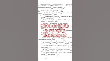 Mẫu báo cáo thực tập tại Doanh Nghiệp🥰😚 lưu lại khi cần nhé