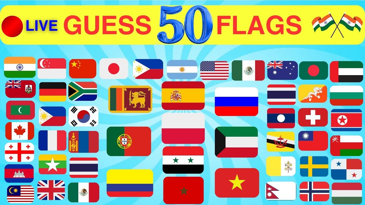 🔴LIVE: 🌍 Guess the Country by Flag 🚩 | Live GK Quiz Challenge | Only True Geniuses Can Win!