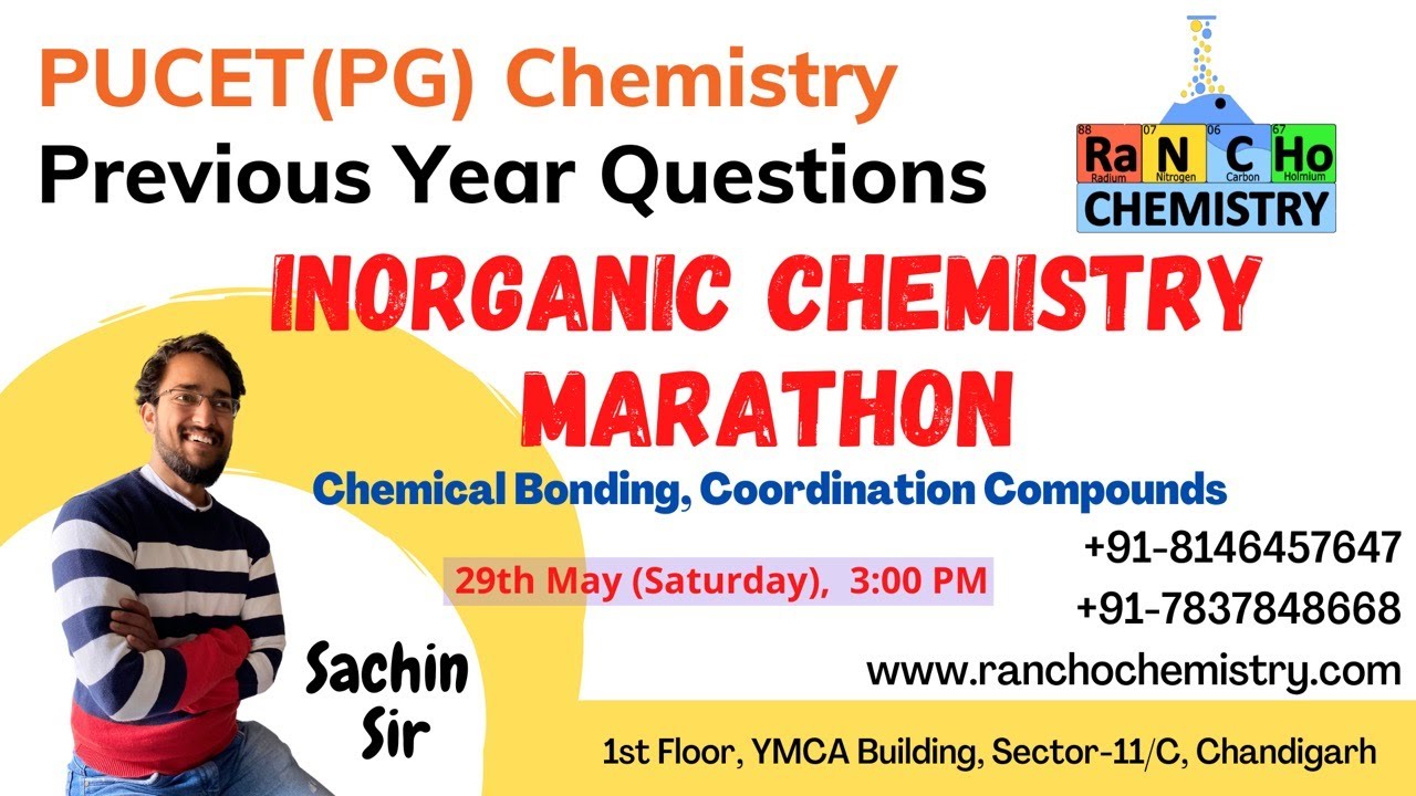 Chemistry Marathon 2 PUCET PYQ's PU DU BHU JAM