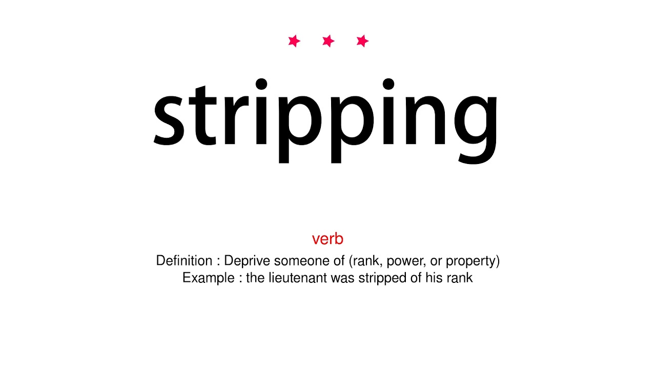 How to pronounce stripping - Vocab Today - YouTube