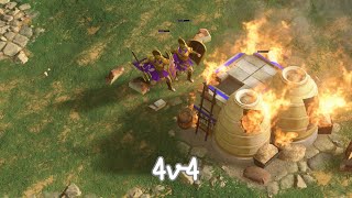 4v4 on Great Wall | Age of Mythology Retold