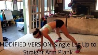 Power Jump to Tricep Push-ups: modified and unmodified versions
