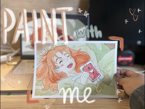 paint with me #002 - painting Studio Ghibli scenes with watercolor