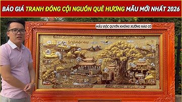 Mẫu độc quyền mới nhất 2026 - Tranh đồng Cội Nguồn Quê Hương 1m27*2m37 khung gỗ hương đỏ