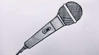 How to draw a Mike 🎤 Easy way to draw a Microphone #mic #microphone #howtodraw #mike #easydrawing