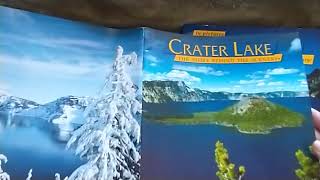 Flip through of Crater Lake picture brochures - Nature books make great ephemera for junk journals