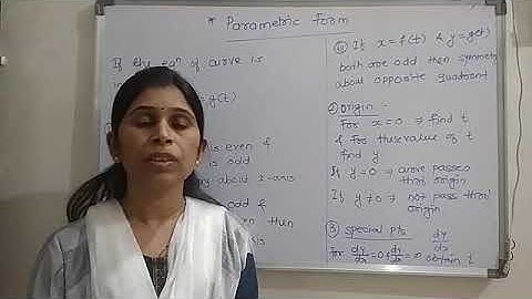 Lecture No 07/Unit 4/ Curve Tracing in Parametric form.