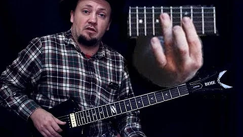 Позиция руки Dimebag Darrell'а. Пробуем играть как он!