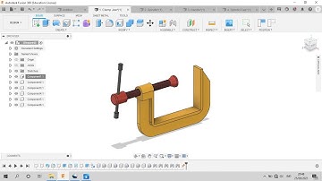 Fusion 360 tutorial for beginners Part 1 Clamp