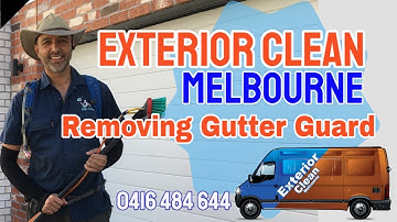 Removing Gutter Guard Commercial Property - Exterior Clean Melbourne 0416 484 644
