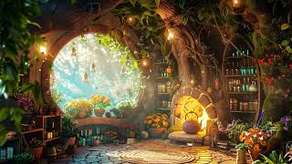 🏕️ Magical Plant Cabin Hidden in the Forest | Gentle Flute, Fire Crackling for Deep Relaxation screenshot 5