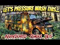 (9th) Pressure Wash Video! Abandoned 1948 Bus gets It's First wash in 25 Years! You'll be Amazed! 😲🤩