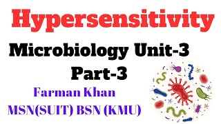 Hypersensitivity in Urdu/Hindi | #microbiology  New Lecture | Chap 3 Part-3| Important MCQS Pattern.