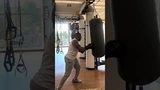 Showbizz Working On His Double Left Hook