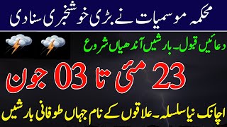 Next 10 days Weather Report| Excessive Heat and RainsStorm ⛈️ Coming| Pakistan Weather update,23 May