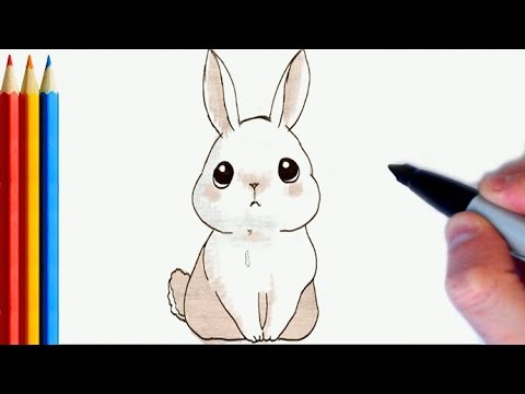 fast-version) How to Draw Cute Bunny / Rabbit | Step by Step ...