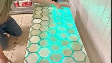LED Touch activated hexagon Coffee Table