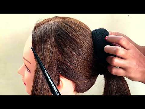 beautiful-💗-bun-for-long-hair-