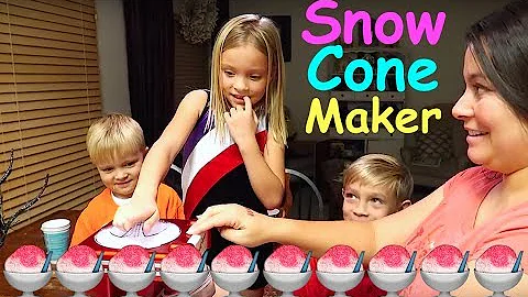 Girl gets a SNOW CONE Maker!