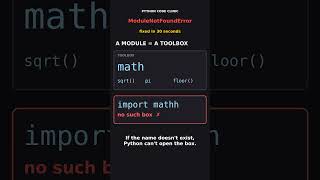 Python ModuleNotFoundError in 30 seconds #Shorts