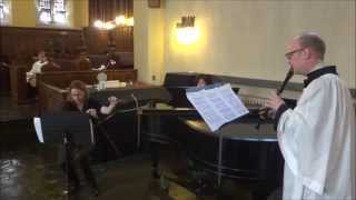 Agnus Dei/J.S. Bach - musical saw, recorder & piano