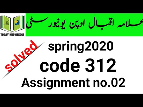 aiou solved assignments code 312 spring 2020 pdf