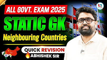 STATIC GK | Neighbouring countries of India | QUICK REVISION | ABHISHEK SUMAN SIR