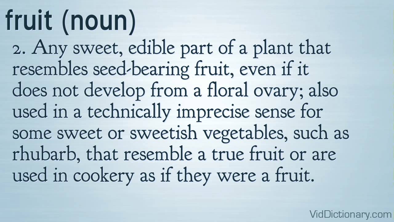 fruit definition YouTube
