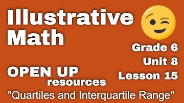 😉 6th Grade, Unit 8, Lesson 15 "Quartiles and Interquartile Range" |  IM Math