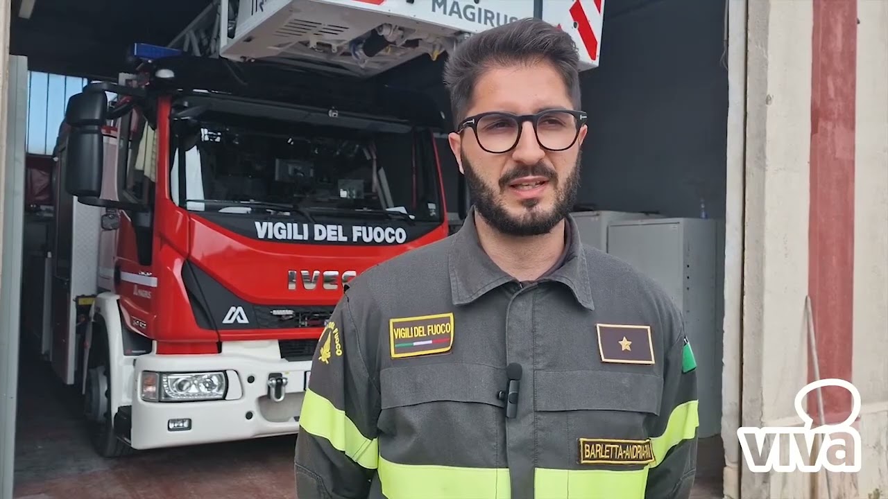 Nella sede operativa dei Vigili del Fuoco di Barletta: intervista all'ispettore Lomuscio