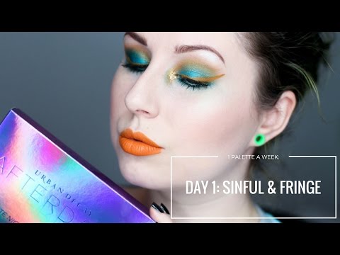 URBAN DECAY AFTERDARK - DAY 1: SINFUL & FRINGE | 1 PALETTE FOR A WEEK
