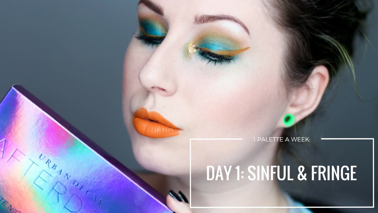 URBAN DECAY AFTERDARK - DAY 1: SINFUL & FRINGE | 1 PALETTE FOR A WEEK
