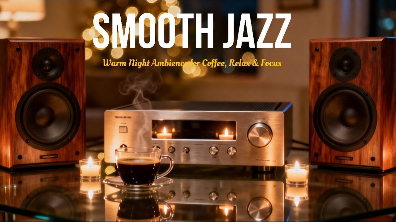 Luxury Smooth Jazz Lounge 🎶 Warm Night Ambience for Coffee, Relax & Focus
