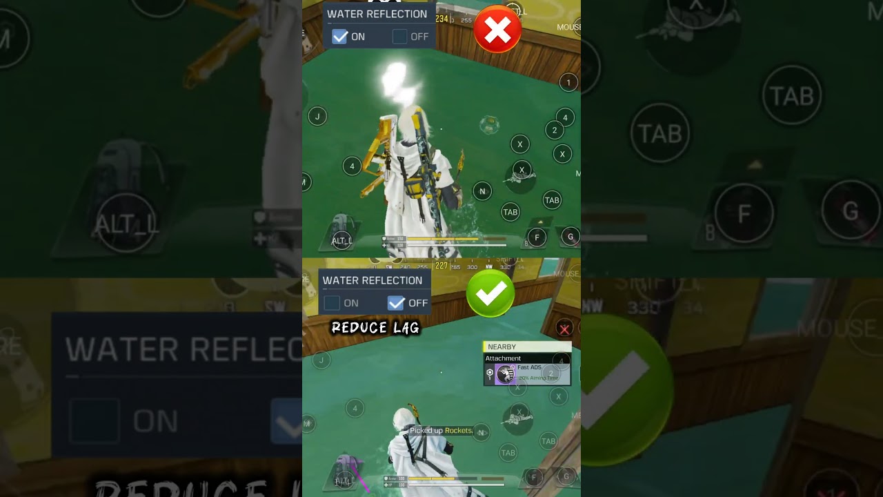 🅾️LAG💯🔥Water Reflection Settings in CODM BR 💯🔥Codmobile🤕CODM Pro Setting 