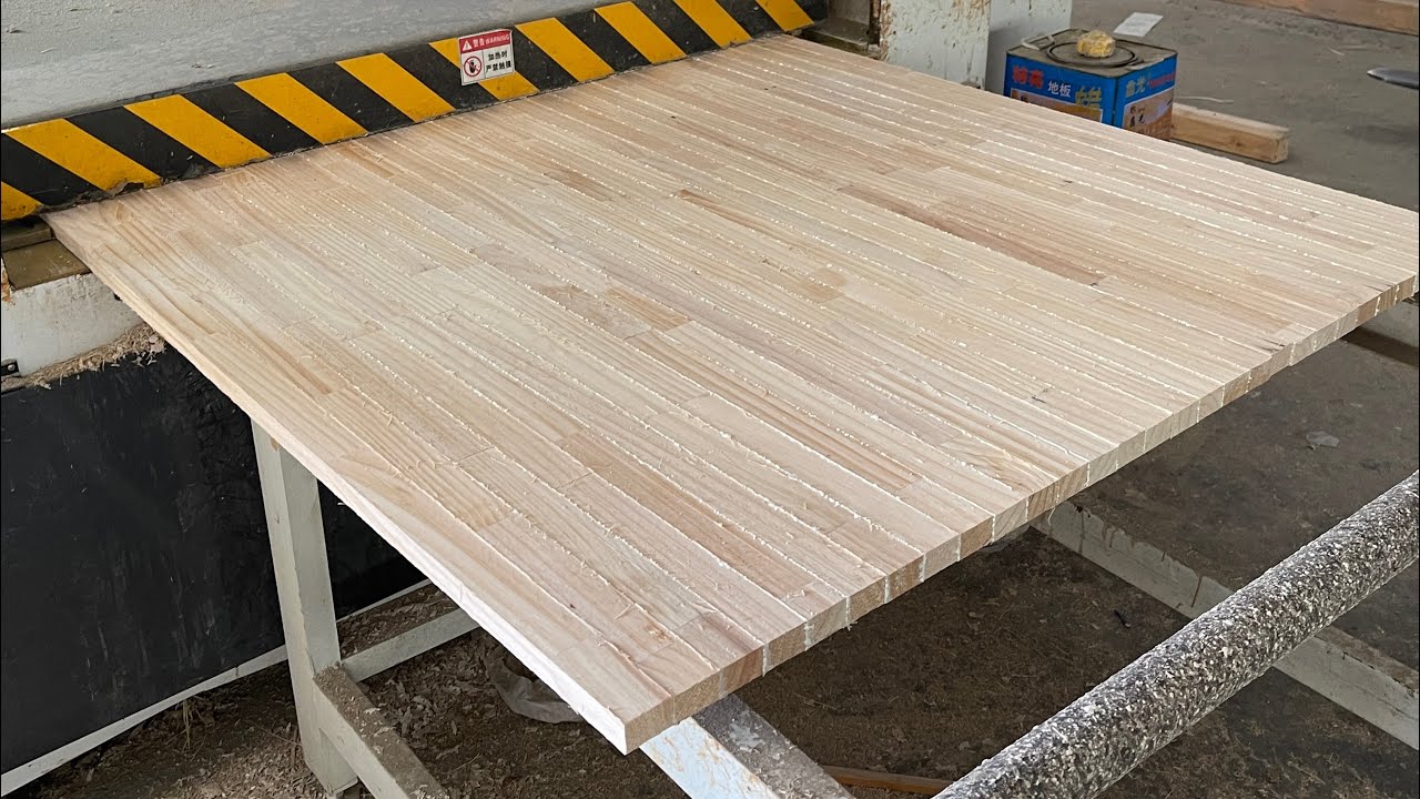 Making Finger Jointed Pine Panel in lankowood - YouTube