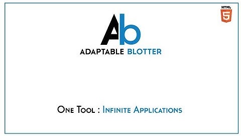 Adaptable Blotter Quick Tour