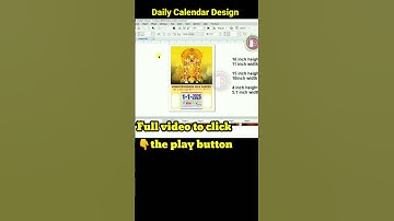 🌟Easy to create Daily Calendar design in Coreldraw tamil tutorial