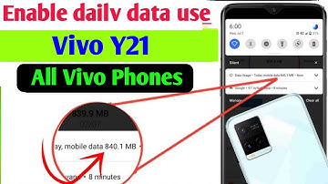 Vivo Y21 Enable daily data Used | vivo Y21 Enable Data Usage Notification Bar