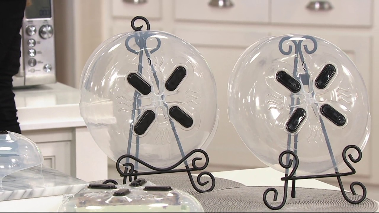 Set of 2 Hover Cover Microwave Splatter Guards by Lori Greiner on QVC