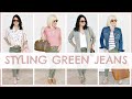 How to Style Olive Green Jeans for Women Over 40 | How Mature Women Wear Olive Green Denim