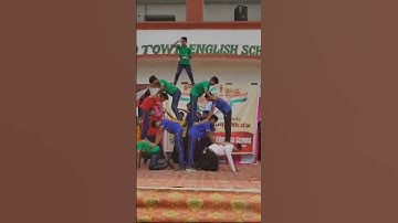 Thumbnail of pyramid formation in Oxford town English school #jai ho song#viral